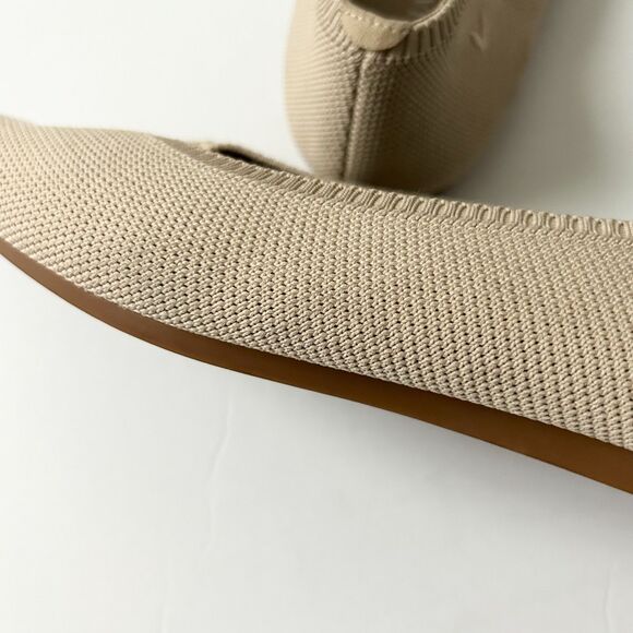 Vivaia Aria Pointed Toe Ballet Flats in Almond Size 43 EU 11 US - Picture 8 of 10